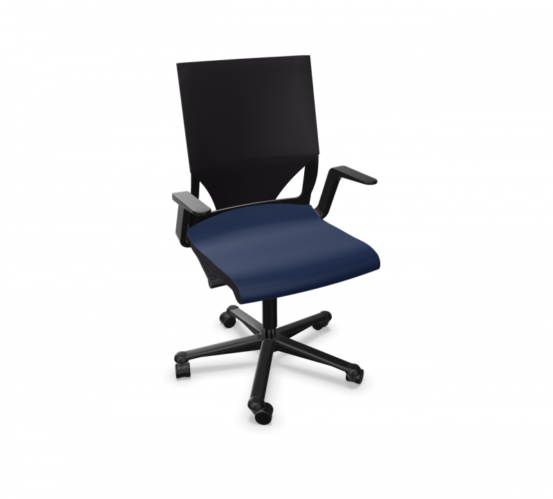 Modus swivel chair 275/7 Medium-height backrest, with seat upholstery by Wilkhahn